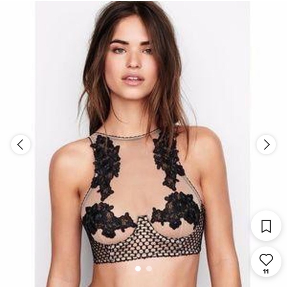 Dream Angels Embroidered High Neck Bra NWOT